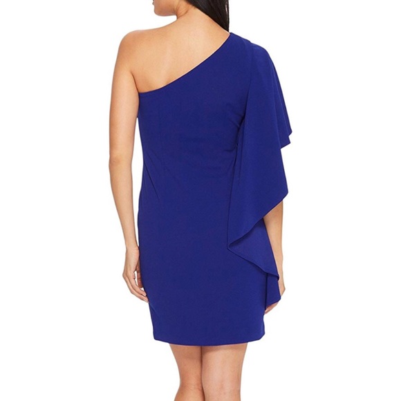 ❌ NWT Calvin Klein Blue One Shoulder Ruffle Dress - Picture 5 of 6